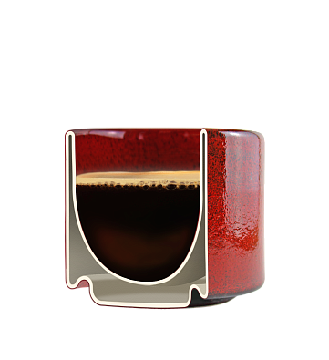 Чашка RISE SUN, red 210мл